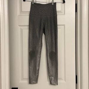 Beyond Yoga Metallic Gray Leggings